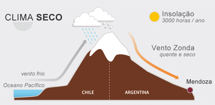 O clima andino seco no interior da Argentina (imagem Wines of Argentina)